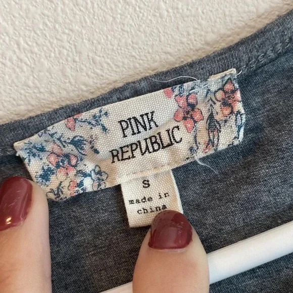 Heather Gray Tiered Swing Tank Top - Picture 2 of 3